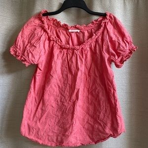 Womens Coral short sleeve top